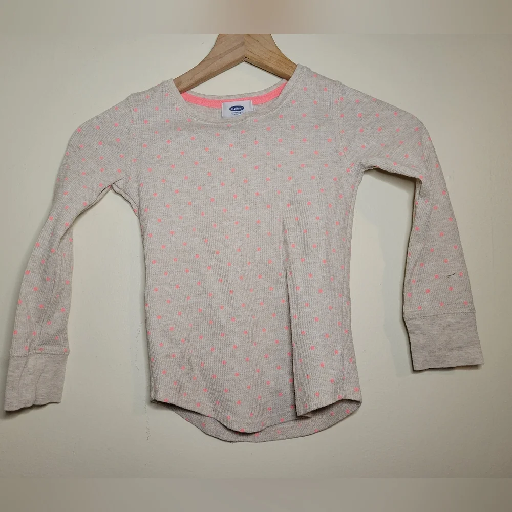 old kids polka dot long sleeve, small